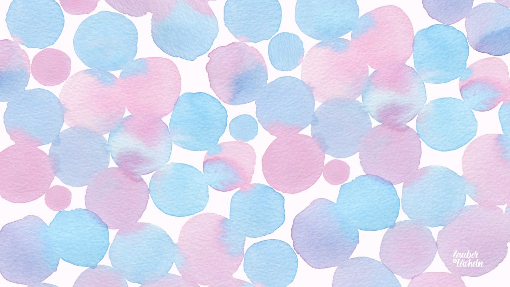 Kostenloses Wallpaper April 2018 für PC: Frühling auf dem Bildschirm mit Bubbles in Aquarell