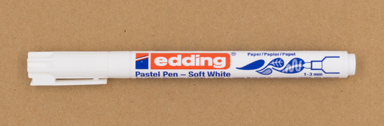 Weiße Lettering Stifte ein Guide, edding Pastel Pen - Soft White, 1-3 mm