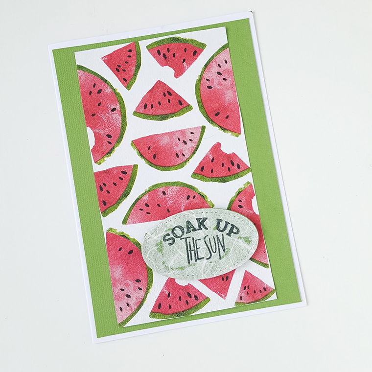 DIY für die Somerparty: Einladungskarten mit Melonen vom Blog ZiemlICH KreativICH