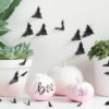 DIY-Vorlage Papier-Fledermäuse als Halloween-Deko zum Ausdrucken