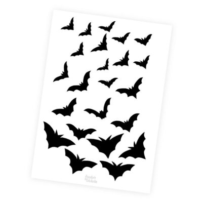Zum Ausdrucken: DIY-Vorlage Papier-Fledermäuse als Halloween-Deko