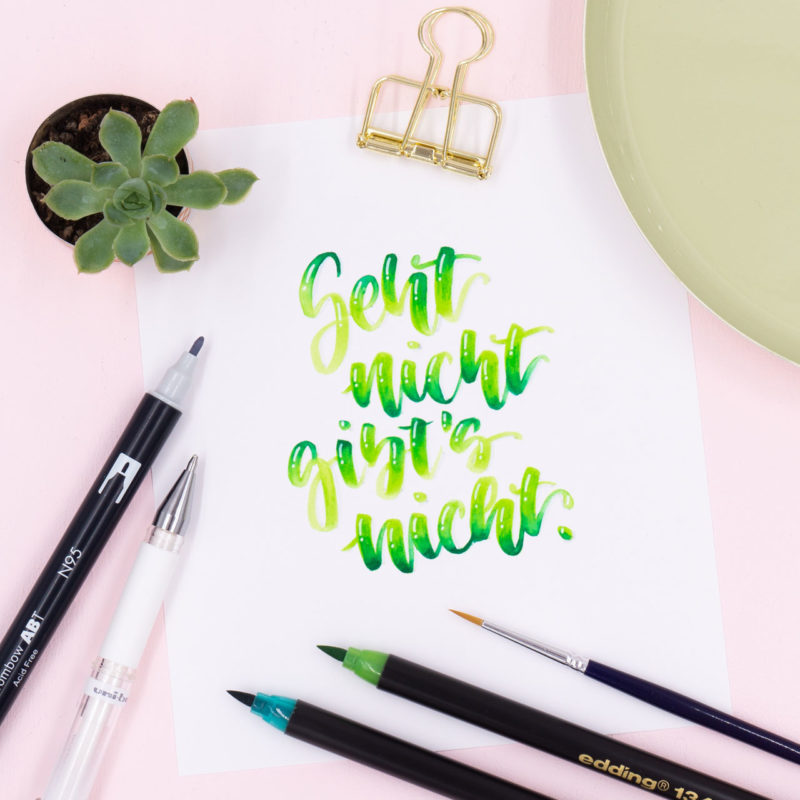 Über 30 Brush Pens getestet Beispiele, Bilder & mehr
