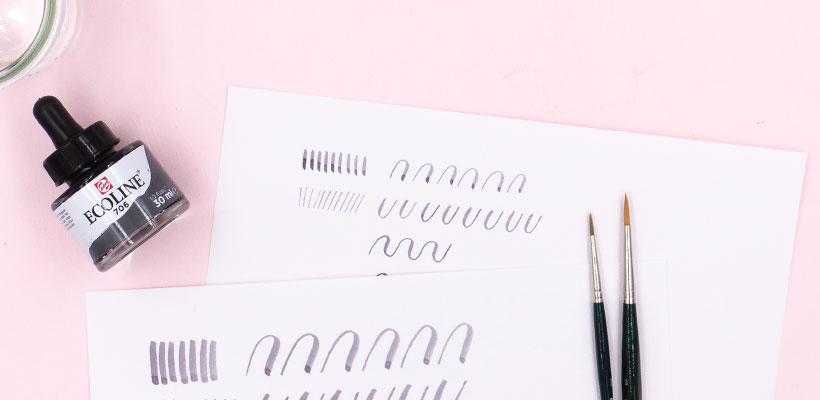 Lettering Watercolor Workshop Aufwärmübungen