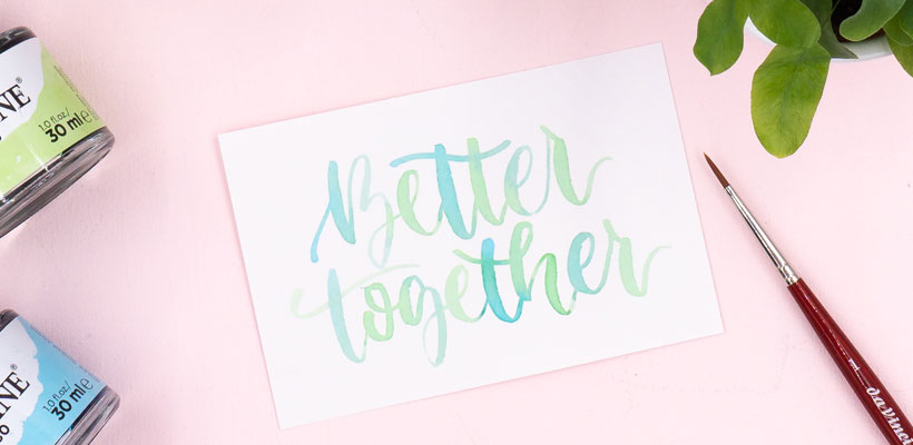 Lettering Watercolor Blending