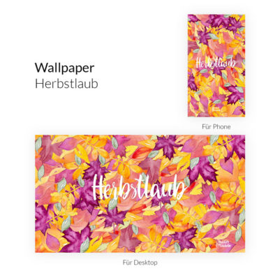 Kostenloses Wallpaper Herbstlaub Phone & Desktop