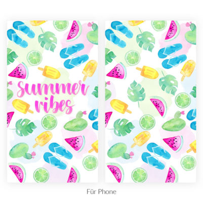 Wallpaper Summer Vibes Aquarell Phone