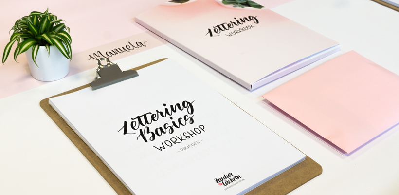 Material für den Lettering Basics Workshop