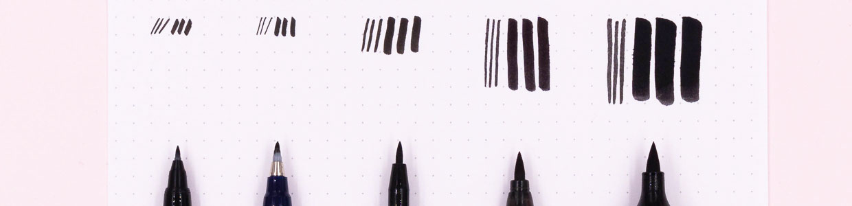Brush Pen Einteilung Größen