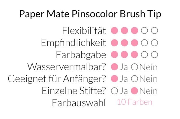 Paper Mate Pinsocolor Brush Tip im Überblickl