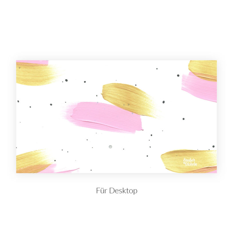 Wallpaper Querstreifen Gold Rosa kostenlos für Desktop