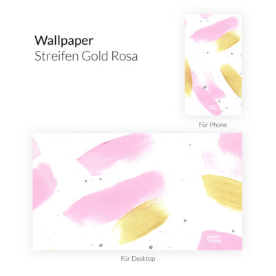 Wallpaper Streifen Gold Rosa kostenlos für Phone & Desktop