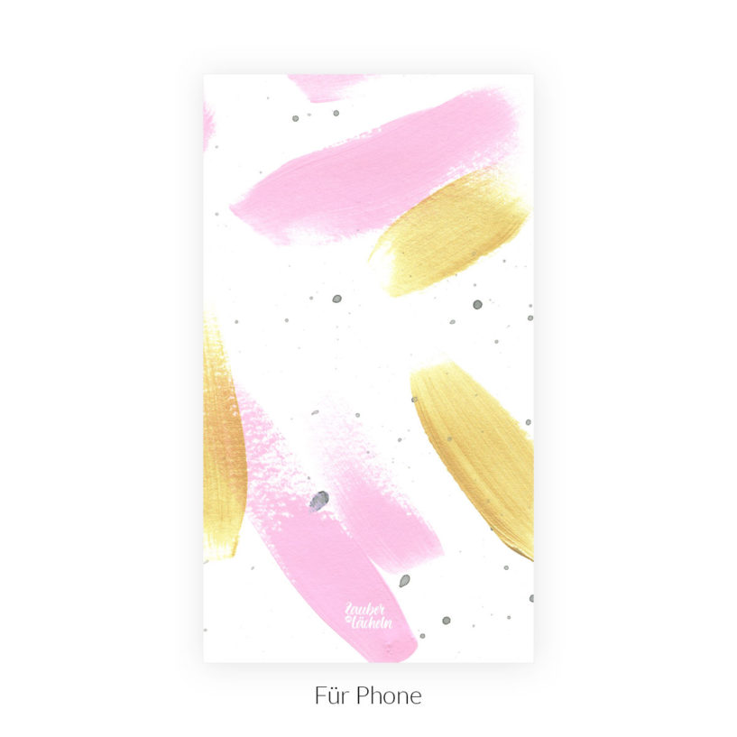 Wallpaper Streifen Gold Rosa kostenlos für Phone