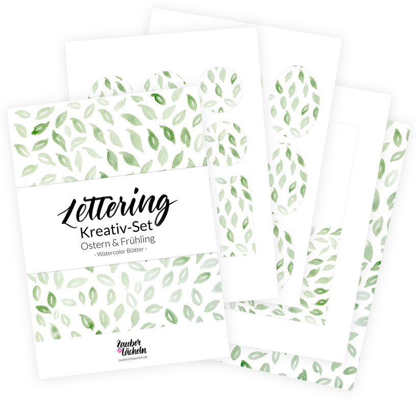 Lettering Vorlagen - Lettering Kreativ Set Frühling & Ostern - Blätter