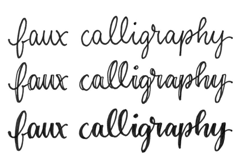 Faux Calligraphy Beispiel