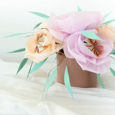 Geldgeschenk Hochzeit: Blumenstrauß - Ganz einfach & bezaubernd
