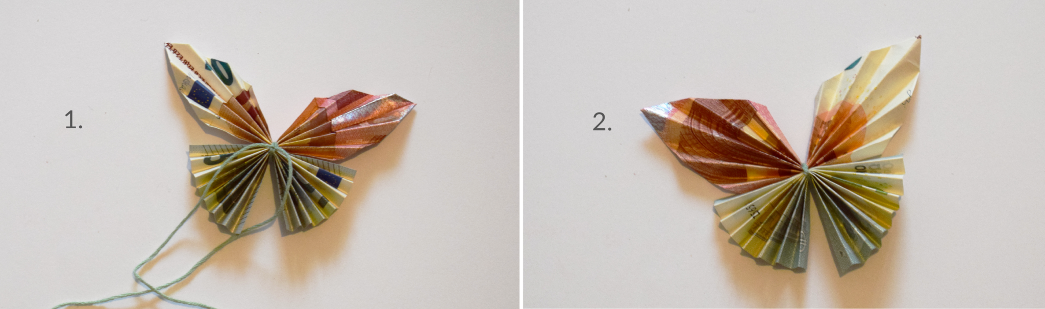 Geldscheine falten als Schmetterling: Ein schönes Geldgeschenk